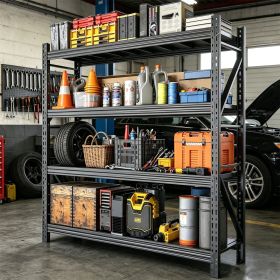 31.5''W Heavy Duty Storage Shelves, 2500LBS Metal Garage Shelving Units