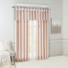 Twist Tab Lined Window Curtain Panel Blush 50x95"