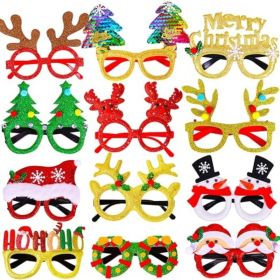 12Pcs Christmas Glasses Accessories Party Favors For Kids (Option: Multicolor)