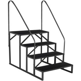 4-level Ladder With Handrails, Two Handrails -TEMU Can Only Be Picked Up-Shipped From Non EBay Certified Warehouse (Option: Default)