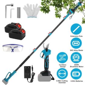 2-in-1 Electric Pruning Shear with Pole - 850W Brushless Motor, 200min Run Time, 4.5-6.3ft Extension for Perfect for Hedges, Trees, and Gardens (Option: Default Title)