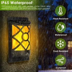 96 LED Dancing Flame Solar Stake Lights with Light Sensor Auto On Off, 1200mAh Battery Up To 12 Hours Working IP65 Waterproof ABS Landscape Light (Option: Default Title)