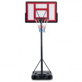 Adjustable Portable Basketball Hoop For Kids Youth Adults, Indoor Outdoor Training Practice With Sturdy Stand (Option: red)