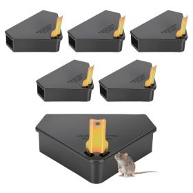 6 Packs Mouse Bait Station With Keys Tamper Resistant Indoor Outdoor Mouse Bait Boxes Reusable Locking Rodent Bait Stations For Home Garage Garde (Option: 6Pcs)