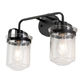 ll Sconces Set of 2 with Clear Glass Shade,Modern ll Sconce, Industrial Indoor ll Light Fixture E26 Socket[No Bulb][Unable ship on weekends, TK/T (Option: as picture)