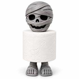 Halloween Mummy Toilet Paper Holder, 3D Printed Cute Mummy Bathroom Decor, Spooky Toilet Roll Stand For Halloween Home Decoration (Option: Plastic-1  Mummy Toilet Paper Holder)