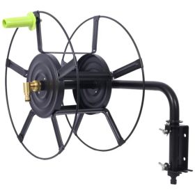 Swivel Hose Reel Wall Mount - 180 Degree Pivot Hose Hanger - Great for Garden Storage - Hose Holder Wall Mount for Garden Hose - Heavy Duty Steel (Option: as picture)