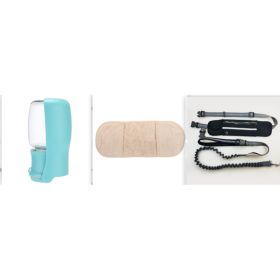 Dog Portable Water Bottle Foldable Pet Water Dispenser Pet Products (Option: Blue set-350ml)