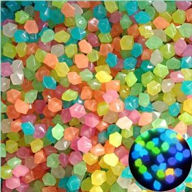 500pcs/bag Luminous Stones Glow In The Dark Pebbles, Home Garden Decoration Outdoor Yard Lawn Path Decor, Aquarium Glow Rocks (quantity: 500pcs/bag, Color: Multicolor)