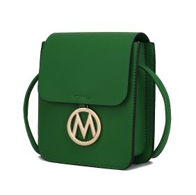 MKF Collection Skylar Messenger Handabag Vegan Leather Womens by Mia K (Color: Kelly Green, Material: Vegan Leather)