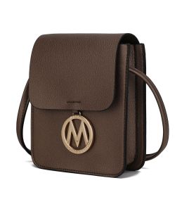 MKF Collection Skylar Messenger Handabag Vegan Leather Womens by Mia K (Color: Bronze, Material: Vegan Leather)