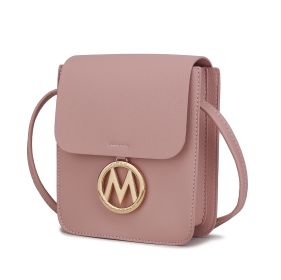 MKF Collection Skylar Messenger Handabag Vegan Leather Womens by Mia K (Color: Pink, Material: Vegan Leather)