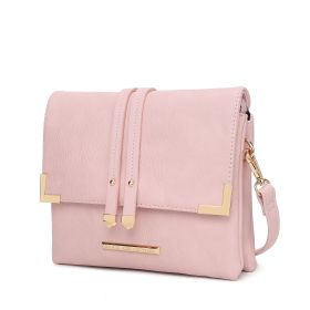 MKF Collection Valeska Multi Compartment Crossbody by Mia k (Color: Blush Pink, Material: Polycarbonate)