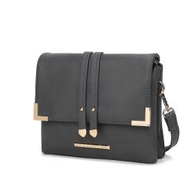 MKF Collection Valeska Multi Compartment Crossbody by Mia k (Color: Charcoal, Material: Polycarbonate)