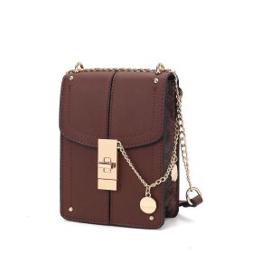 MKF Collection Iona Crossbody Handbag by Mia k (Color: Coffee, Material: Vegan Leather)