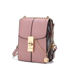 MKF Collection Iona Crossbody Handbag by Mia k (Color: Mauve, Material: Vegan Leather)