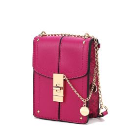 MKF Collection Iona Crossbody Handbag by Mia k (Color: Fuschia, Material: Vegan Leather)