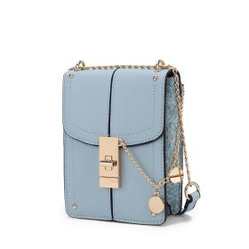 MKF Collection Iona Crossbody Handbag by Mia k (Color: Denim, Material: Vegan Leather)