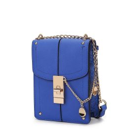 MKF Collection Iona Crossbody Handbag by Mia k (Color: Royal, Material: Vegan Leather)
