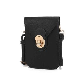 MKF Collection Kianna Medium Phone Crossbody Handbag by Mia K. (Color: Black, Material: Vegan Leather)