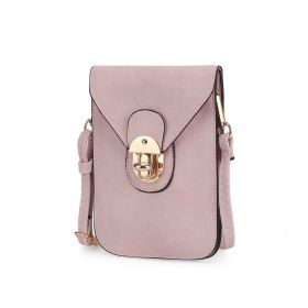 MKF Collection Kianna Medium Phone Crossbody Handbag by Mia K. (Color: Pink, Material: Vegan Leather)
