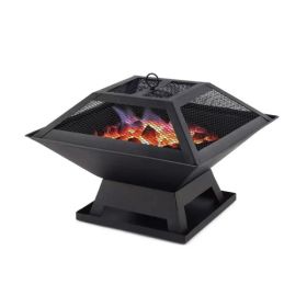 Modernisation Square BBQ Grill Outdoor Heater Garden Outdoor Fireplace Portable Fire Pit Contracted Barbecue Brazier Wood Stove (Option: 02554205)
